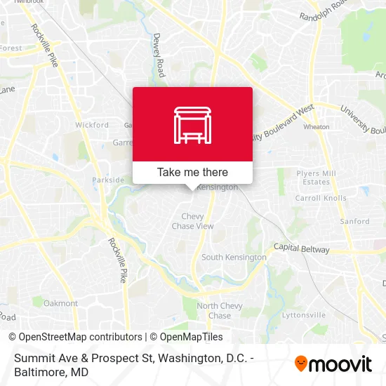 Summit Ave & Prospect St map