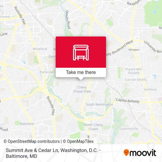 Summit Ave & Cedar Ln map