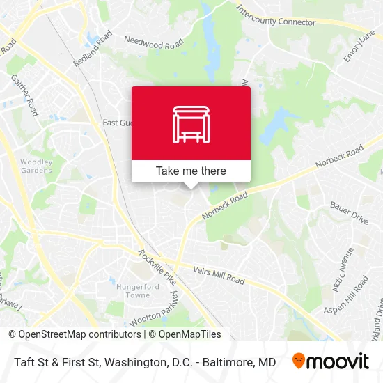 Taft St & First St map