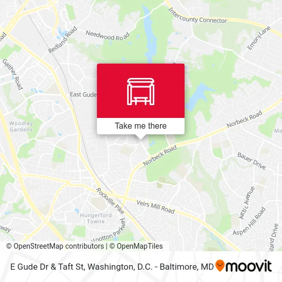 E Gude Dr & Taft St map