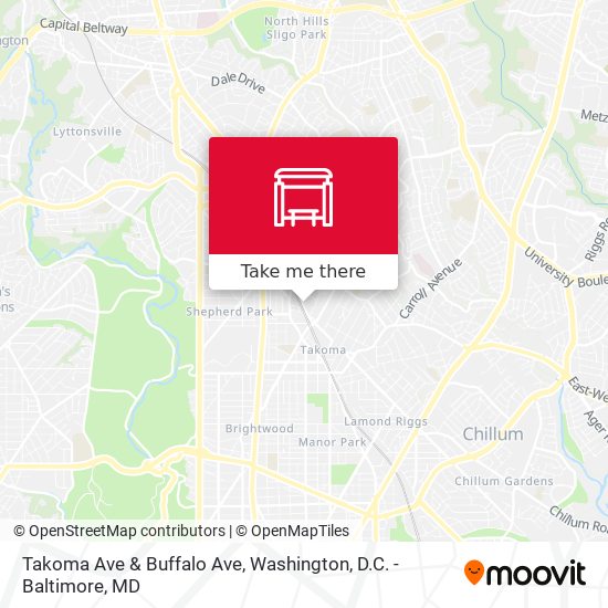 Takoma Ave & Buffalo Ave map
