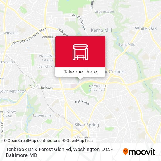 Mapa de Tenbrook Dr & Forest Glen Rd