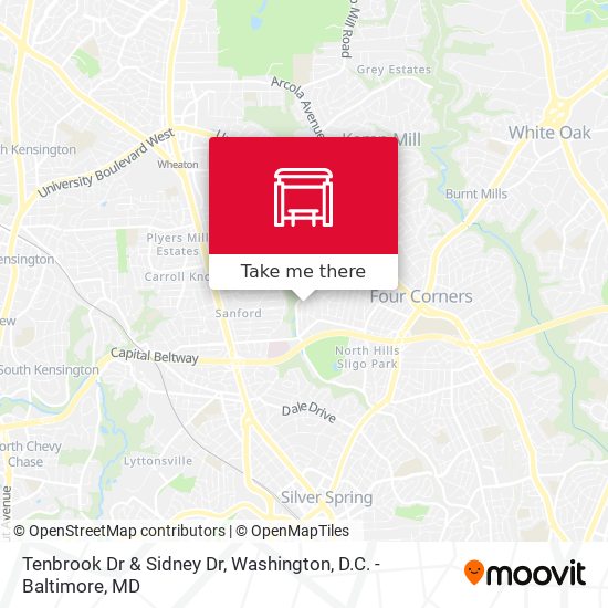 Tenbrook Dr & Sidney Dr map