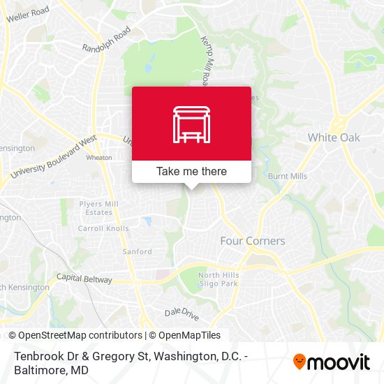 Tenbrook Dr & Gregory St map