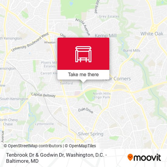 Tenbrook Dr & Godwin Dr map