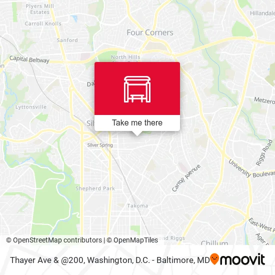 Thayer Ave & @200 map