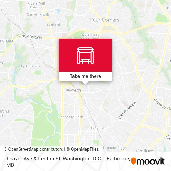 Thayer Ave & Fenton St map