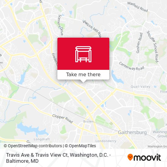 Travis Ave & Travis View Ct map