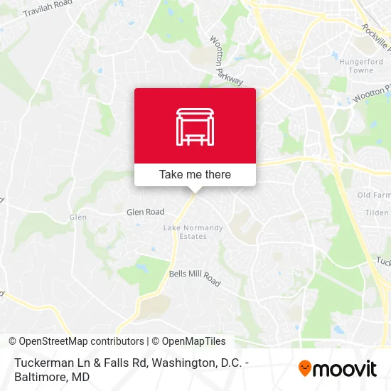 Tuckerman Ln & Falls Rd map