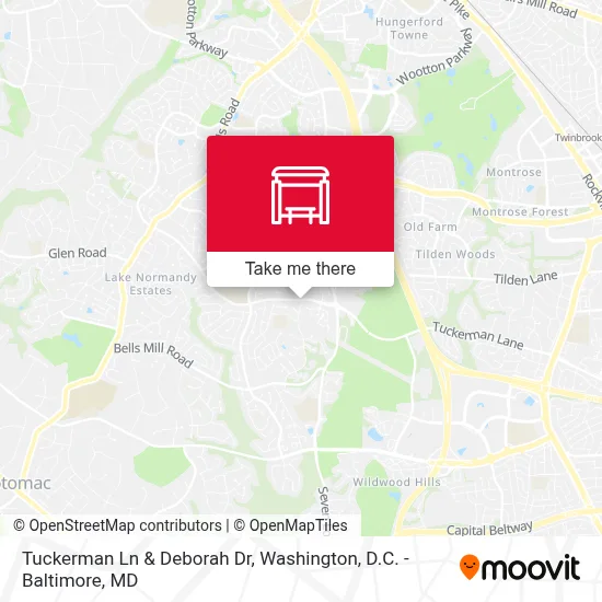 Tuckerman Ln & Deborah Dr map