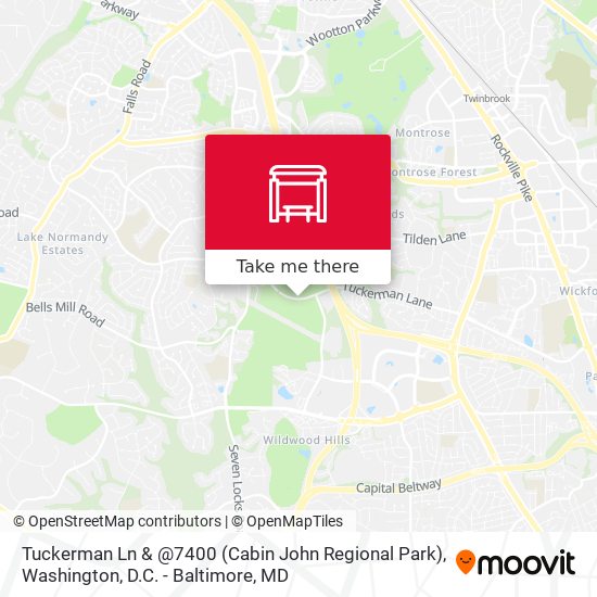 Mapa de Tuckerman Ln & @7400 (Cabin John Regional Park)