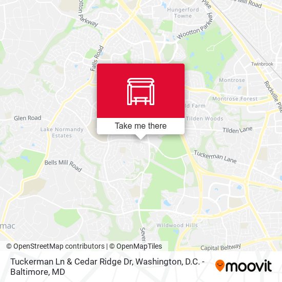 Tuckerman Ln & Cedar Ridge Dr map