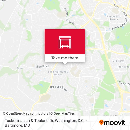 Tuckerman Ln & Toulone Dr map