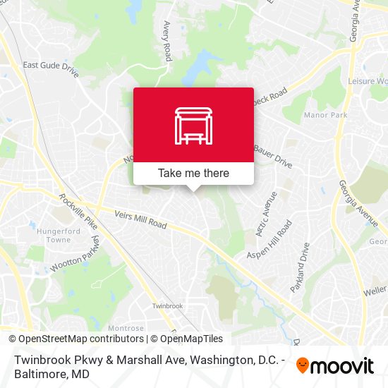 Twinbrook Pkwy & Marshall Ave map