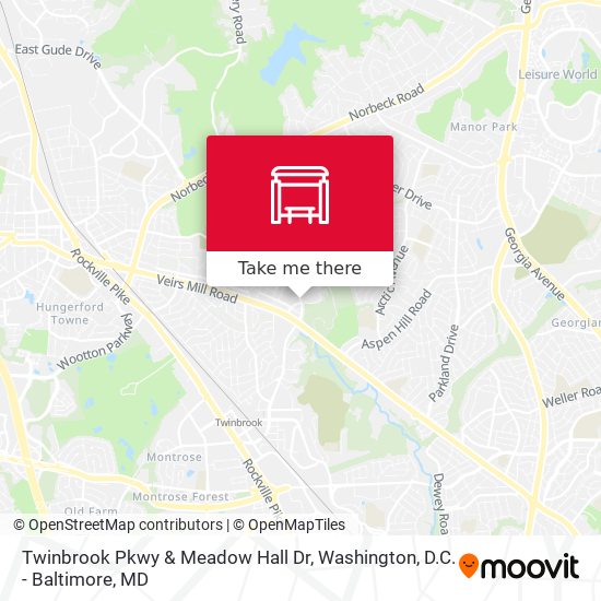 Twinbrook Pkwy & Meadow Hall Dr map