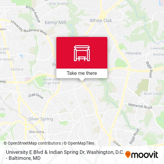 University E Blvd & Indian Spring Dr map