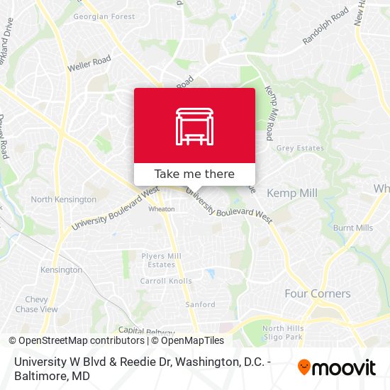University W Blvd & Reedie Dr map