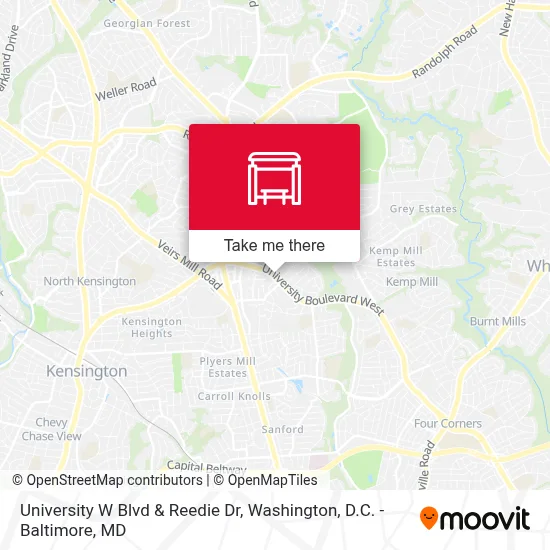 University W Blvd & Reedie Dr map