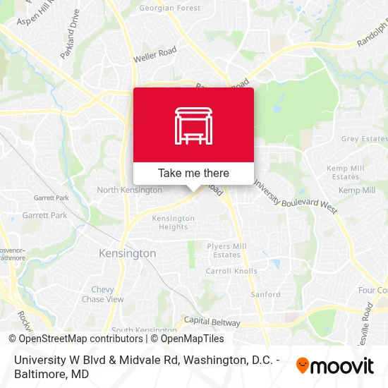 University W Blvd & Midvale Rd map