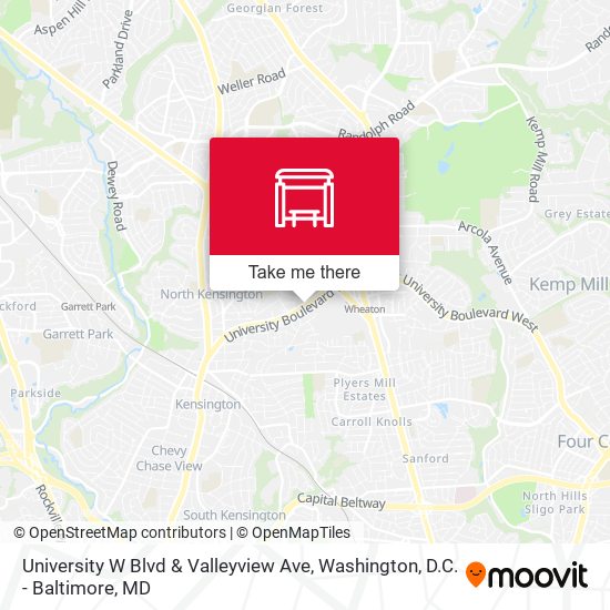 University W Blvd & Valleyview Ave map