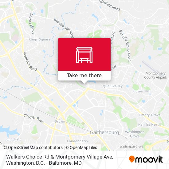 Walkers Choice Rd & Montgomery Village Ave map