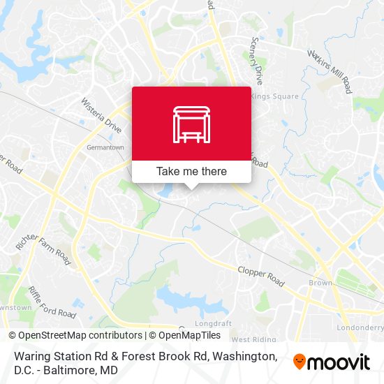 Waring Station Rd & Forest Brook Rd map