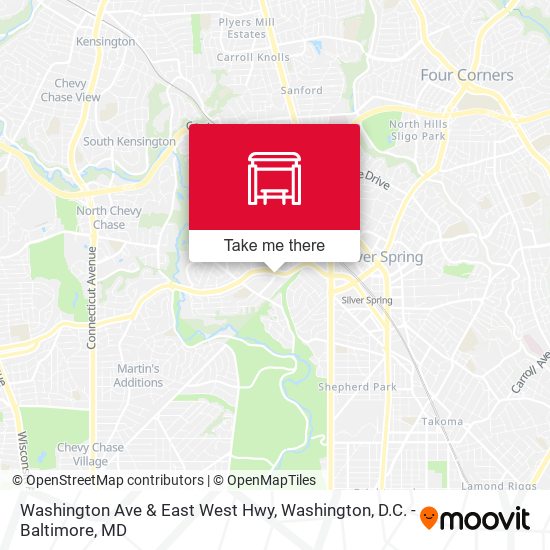 Mapa de Washington Ave & East West Hwy