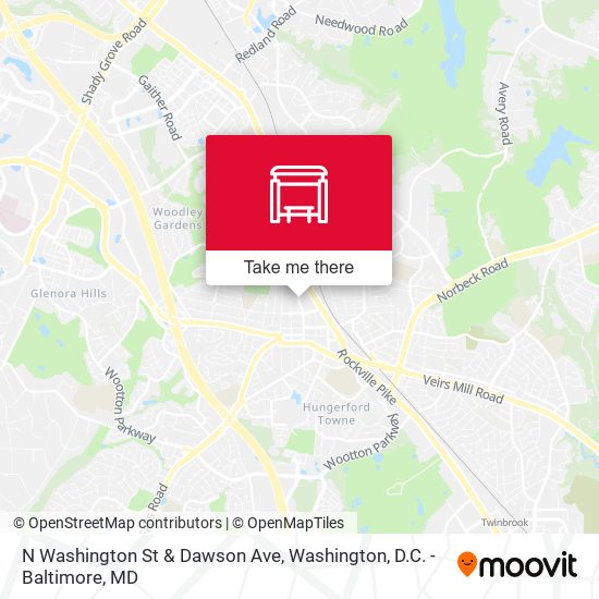 N Washington St & Dawson Ave map