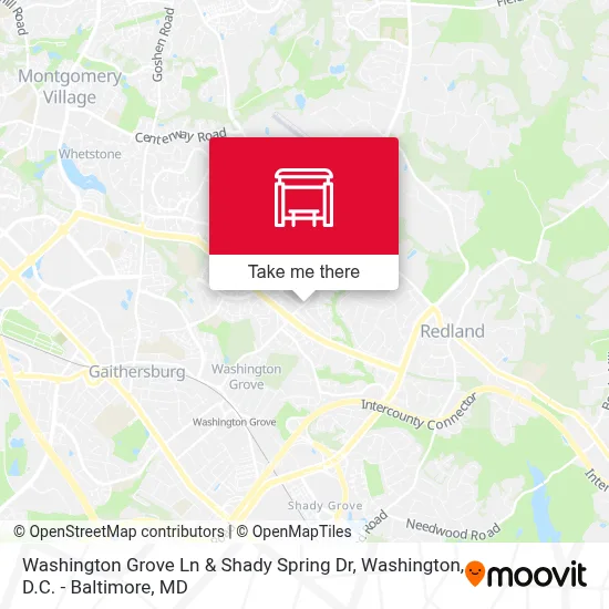 Washington Grove Ln & Shady Spring Dr map