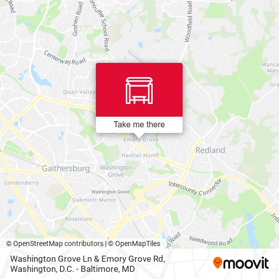 Washington Grove Ln & Emory Grove Rd map