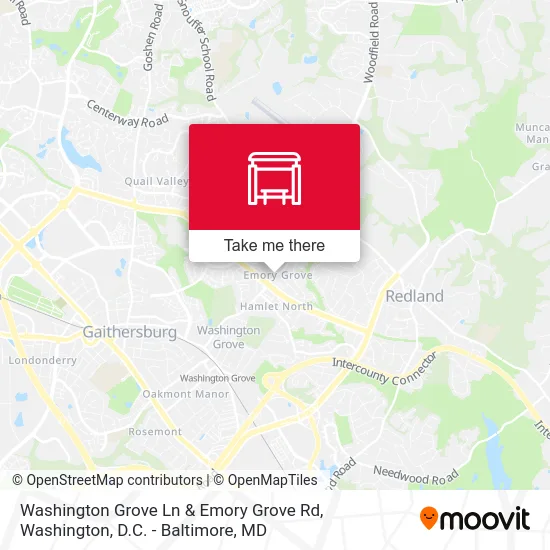 Washington Grove Ln & Emory Grove Rd map