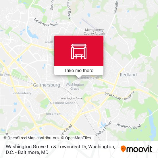 Washington Grove Ln & Towncrest Dr map