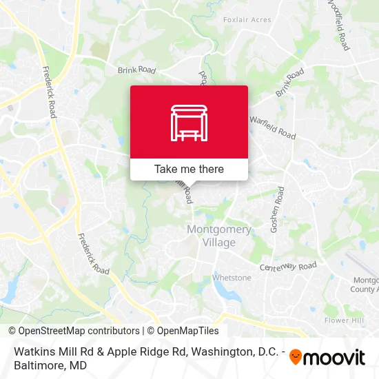 Watkins Mill Rd & Apple Ridge Rd map