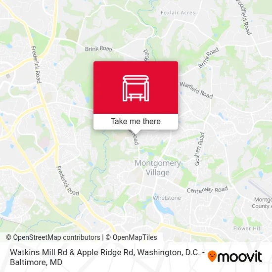 Watkins Mill Rd & Apple Ridge Rd map