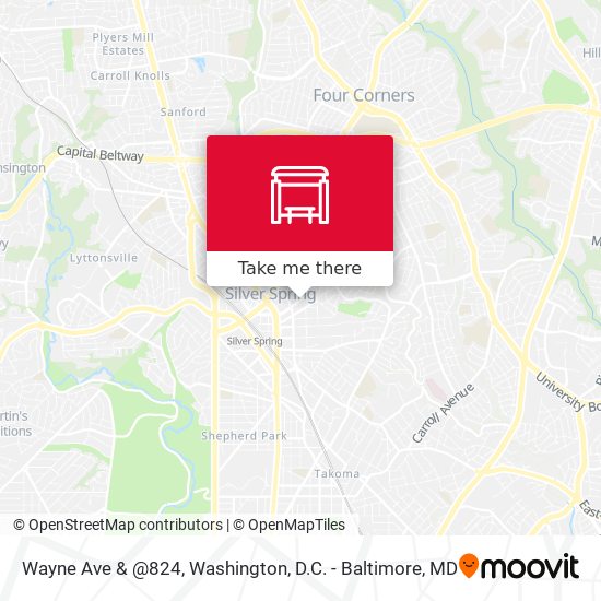 Mapa de Wayne Ave & @824