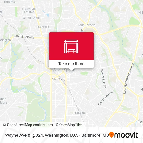 Wayne Ave & @824 map