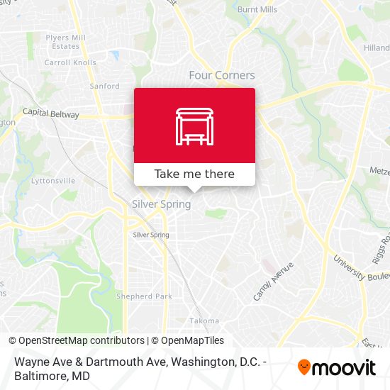 Wayne Ave & Dartmouth Ave map
