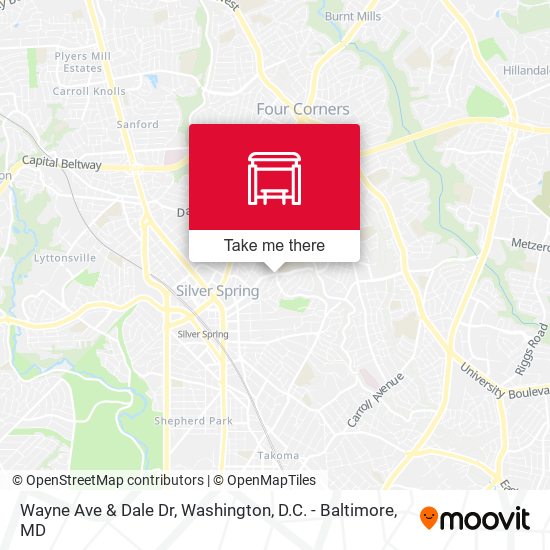 Wayne Ave & Dale Dr map