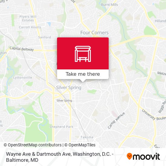 Wayne Ave & Dartmouth Ave map