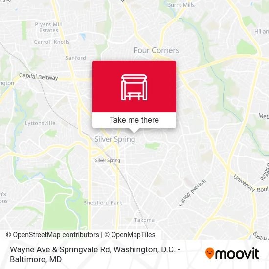 Wayne Ave & Springvale Rd map