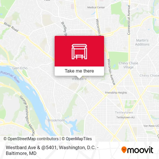Westbard Ave & @5401 map