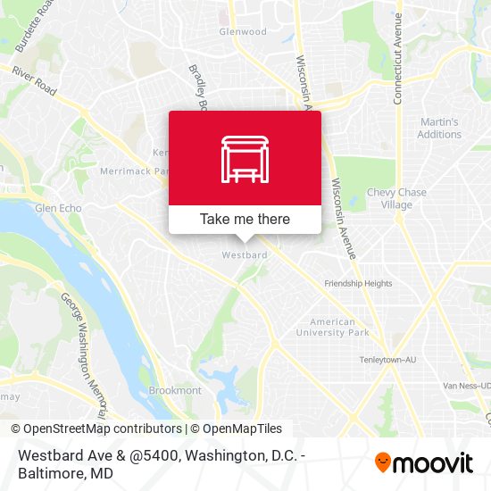 Westbard Ave & @5400 map