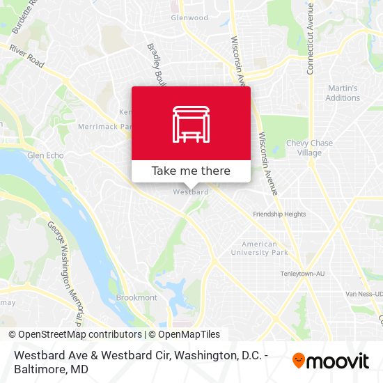 Westbard Ave & Westbard Cir map