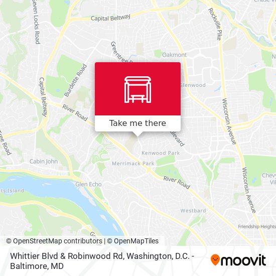 Mapa de Whittier Blvd & Robinwood Rd