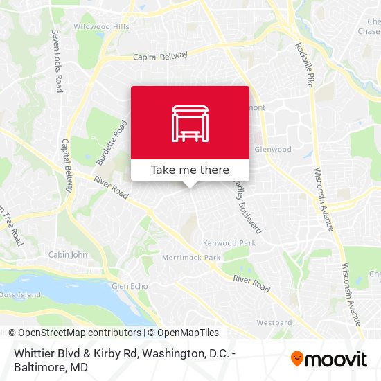 Whittier Blvd & Kirby Rd map