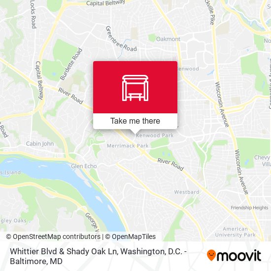 Whittier Blvd & Shady Oak Ln map