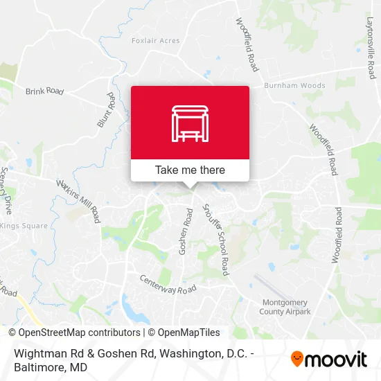 Wightman Rd & Goshen Rd map