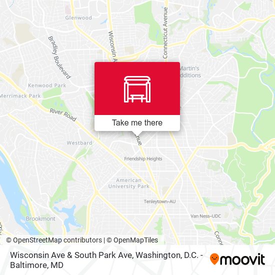 Mapa de Wisconsin Ave & South Park Ave