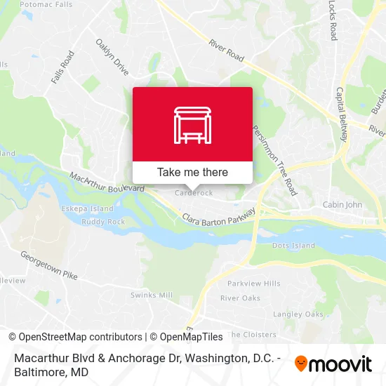Macarthur Blvd & Anchorage Dr map