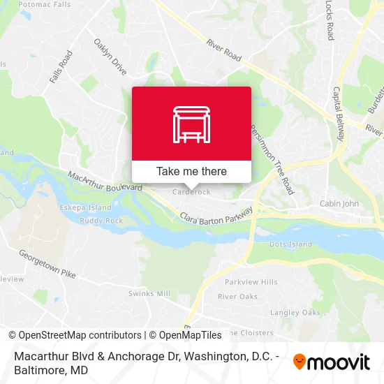 Macarthur Blvd & Anchorage Dr map